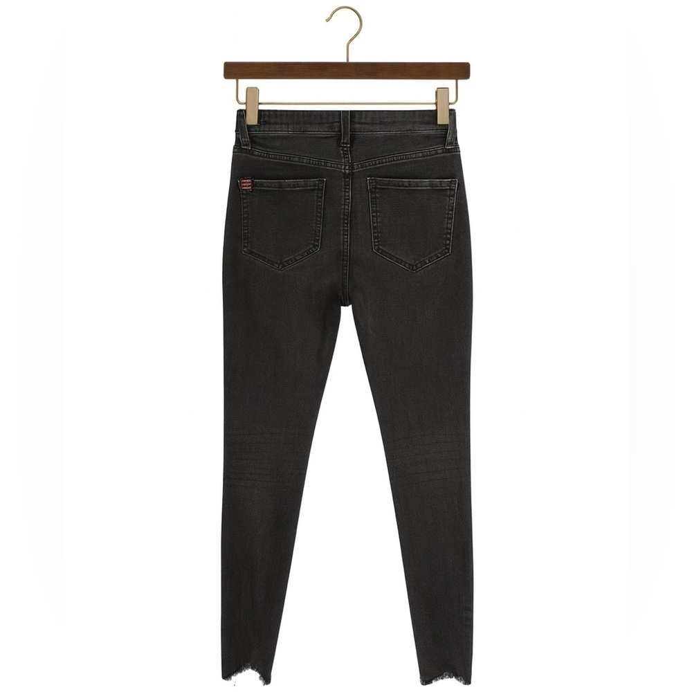 BDG Size 25 Twig High Rise Cropped Urban Outfitters Black Jeans Frayed Bottoms - Picture 3 of 3